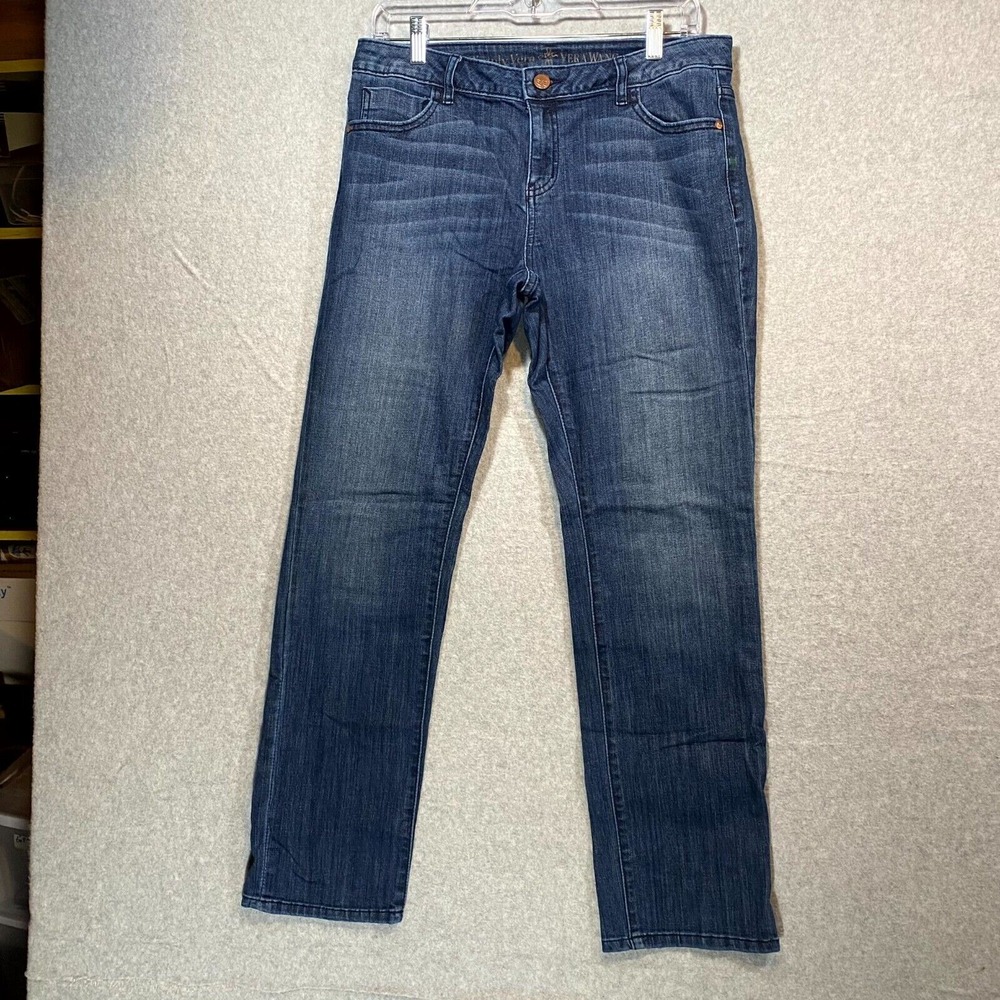 Simply Vera Wang Capri Jeans Women's 8 Blue Denim 5-Pocket Straight Leg Zip‎ Fly